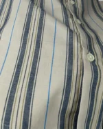 Beige & Navy Multi-Stripe Classic Shirt - Image 4
