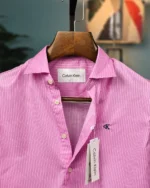 Candy Pink & White Stripe Classic Shirt