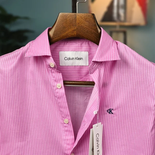 Candy Pink & White Stripe Classic Shirt