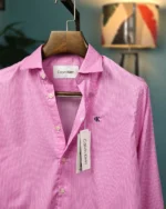 Candy Pink & White Stripe Classic Shirt - Image 3