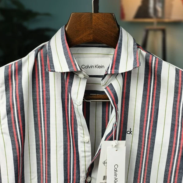Coral & Slate Multi-Stripe