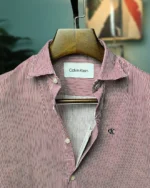 Crimson Fine-Stripe Classic Shirt