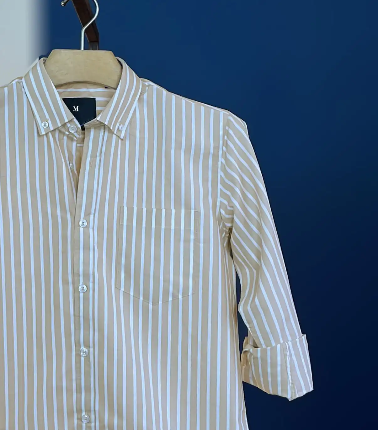 Light Tan and White Stripes 02.jpg Light Tan and White Stripes - Image 1