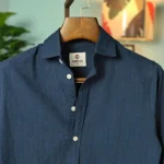 Midnight Blue Seersucker Shirt
