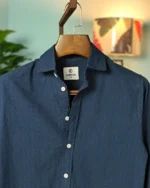 Midnight Blue Seersucker Shirt