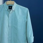 Mint Green and White Stripes