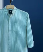 Mint Green and White Stripes