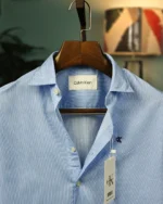 Sky Blue Fine-Stripe Classic Shirt