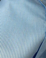 Sky Blue Fine-Stripe Classic Shirt - Image 4