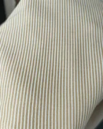 Tan Beige & White Pinstripe Classic Shirt - Image 4