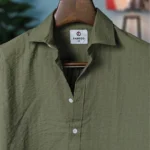 Olive Seersucker Shirt