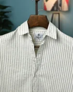 Minimalist Off White Stripe Shirt