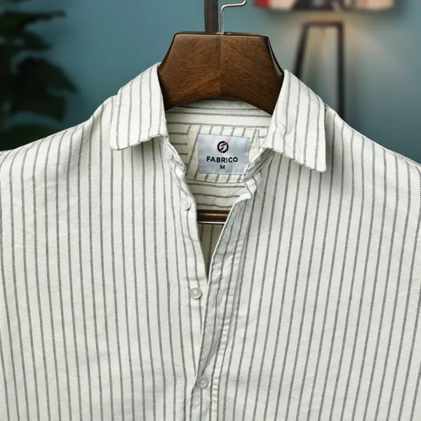 Minimalist Off White Stripe Shirt