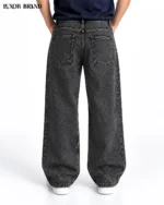 Acid Wash Knee Paneled Wide-Leg Denim - Image 4