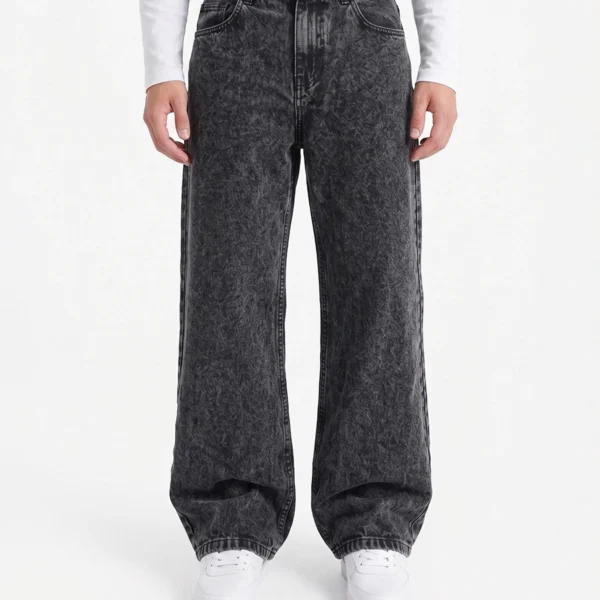 Mineral Charcoal Wide-Leg Denim