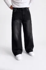 Vintage Wash Wide-Leg Denim - Image 2