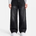 Vintage Wash Wide-Leg Denim