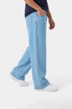 Ice Blue Baggy Wide-Leg Denim - Image 2