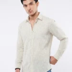 Minimalist Off White Stripe Shirt