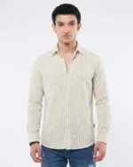 Minimalist Off White Stripe Shirt - Image 3