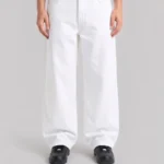 White Wash Wide-Leg Denim