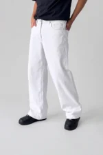 White Wash Wide-Leg Denim - Image 3